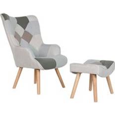 Sessel Home ESPRIT Polyester Metal MDF Wood 68 x 78 x 95 cm Armchair