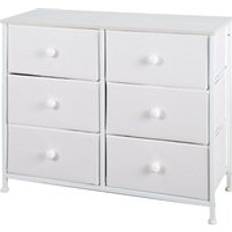 Polyester Commodes Chest of Drawers Max Home White 80 x 62 x 30 cm Commode