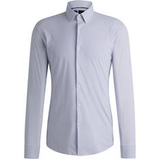 Shirts BOSS Slim-Fit Printed Performance Stretch Jersey - Light Blue