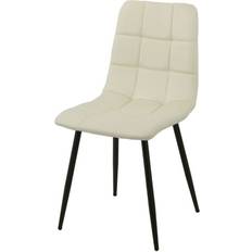 Metal Armchairs Romimex Modern White Velvet Metal Chair 45 x 89 x 55 cm Armchair