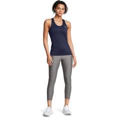 Gray - Women Tights Under Armour Women's High Waisted Ankle Leggings - Charcoal Light Heather/Black