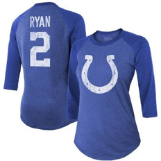 Majestic Women's Threads Matt Ryan Royal Indianapolis Colts Player Name & Number Raglan 3/4-Sleeve T-shirt Royal