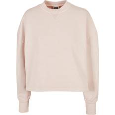 Urban Classics Rosa Tröjor Urban Classics Terry Garment Dye Crewneck Tröja - Rosa