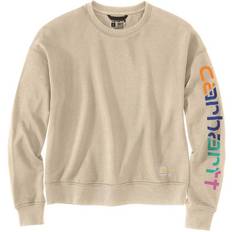 Tencel Tops Carhartt Tencel Fiber Series Loose Fit Sleeve Graphic Sweatshirt - Oat Milk