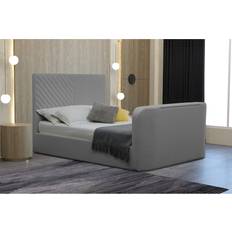 Canora Grey Velvet Criss Cross Ottoman TV Bed Double