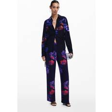 Desigual Dame Bukser Desigual Bukser Med Lægfolder - Blandingsfarvet/Sort