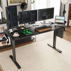 Inbox Zero Electric Height Adjustable Home Office 140cm x 60cm D Writing Desk