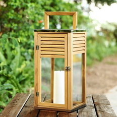 Lanterns Audley Outdoor Candle Holder 21.25 H x 8.63 W x 8.63 D Lantern