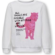 Wit Sweaters Only Madeline Sweatshirt - Pink/Zwart/Wit