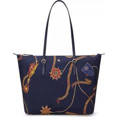 Nylon Bolsos Lauren Ralph Lauren Keaton Mediano De Nailon - Navy/Pueblo/Rojo