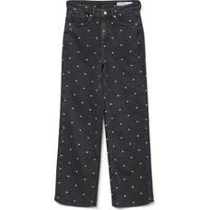 Tøj Vero Moda Tessa Høj Talje Jeans - Sort/Hvid