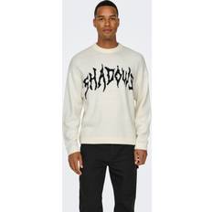 Tøj Only & Sons Onsrandy Pullover Sort/Hvid