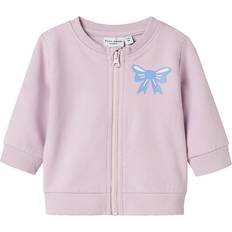 Pink Trøjer Name It Cardigan - Navy/Lilla/Hvid