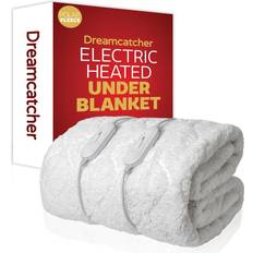 Dreamcatcher Deluxe Electric Blanket Fitted Fleece 3 Heat Settings Blankets White