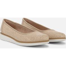 Idea Ballet Flat Shoes Coastal Tan Fabric