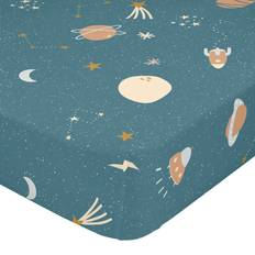 Multicolore Linge de Lit HappyFriday Dark Fitted 60 x 120 x 14 cm Bed Sheet Multicolour, Blue