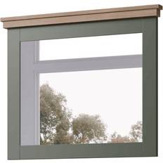 Lark Manor Manufactured Wood Rectangle - Green Wall Mirror