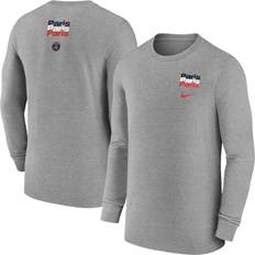 PSG Nike Triple Logo Long-Sleeve T-Shirt Grey