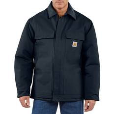 Blue Work Jackets Carhartt Loose Fit Firm Duck Insulated Coat - Dark Navy Blue