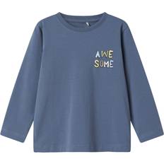 Jersey Chemisiers et Tuniques Name It Bluse - China Blue/Awesome