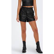 Imitatieleer Shorts Only Stephanie Shorts - Zwart