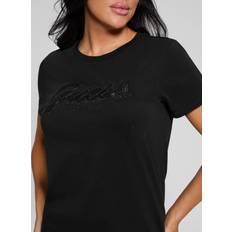 Guess T-Shirts Guess Script Lace Logo T-Shirt - Noir