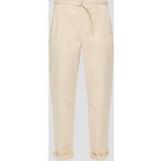 Jersey Hosen s.Oliver Chino Mit Gürtel Aus Baumwollstretch - Beige