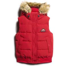 Fausse fourrure Gilets Superdry Damen Everest - Rot