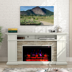 Festivo 70" Farmhouse Freestanding Electric Fireplace White