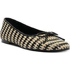 35 ⅓ Ballerinat Schutz Arissa Straw Ballet Flats - Black