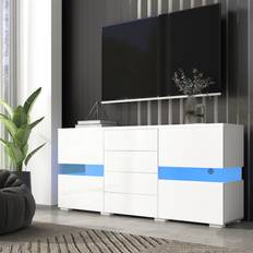 Furniture Metro Lane Matt And High Gloss Cabinet 72cm H X 140cm W X 35cm D Sideboard