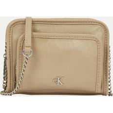 Calvin Klein Jeans Utility Shoulder Bag - Leather Beige