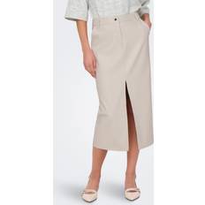 Imitatieleer Rokken Only Rok Heidi - Beige