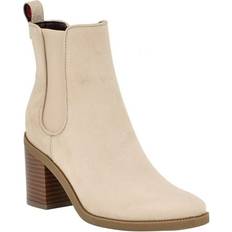 Tommy Hilfiger Women Ankle Boots Tommy Hilfiger Faux Suede Round Toe Ankle Boots - White