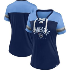 T-shirts Fanatics Branded Women's Navy/Light Blue Tennessee Titans Blitz Glam Lace-Up V-Neck Jersey T-Shirt Anancbanan (2XL)