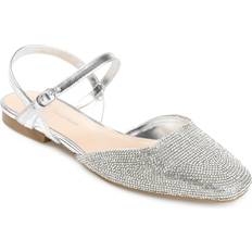 Silver Ballerinas Journee Collection Nysha Flat - Silver