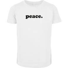 Baumwolle Hemden Merchcode Wording Peace Shirt - Schwarz/Weiß