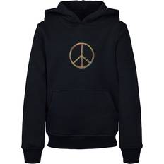 Jungen - Mehrfarbig Sweatshirts Merchcode Peace Basic Kapuzenpulli - Schwarz