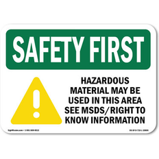 Green Workplace Signs SignMission Osha Safety First Sign 12.0 H x 18.0 W x 0.1 D