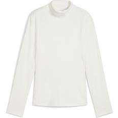 Puma White Jumpers Puma Lucy Long Sleeve Mockneck Golf Top - Warm White