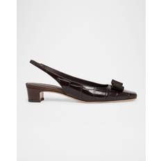 Läder Pumps Ferragamo Läder Högklackade Skor Dam -