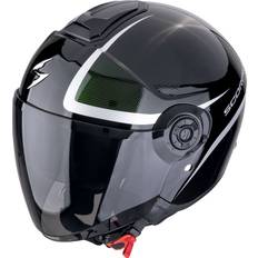 Purple Motorcycle Helmets Scorpion EXO-City II Intercity Open Face Helmet - Black/Green