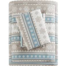 Textiles Woolrich Twin Flannel Set Snowflake Bed Sheet Blue (243.84x)