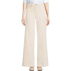 Mujer - Natural Pantalones vaqueros Lands' End High Waist Jeans Weitem Bein - Weiß