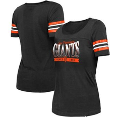 San Francisco Giants T-shirts New Era Women's Black San Francisco Giants Team Stripe T-Shirt