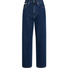 Calvin Klein Bukser & Shorts Calvin Klein High Rise Barrel Jeans - Dark Blue