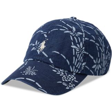 Linen Accessories Tropical Indigo Linen Ball Cap - Spring Flower