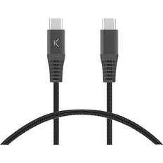 Ksix Sort USB-C Opladerkabel