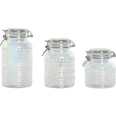 Home ESPRIT Transparent Metal Crystal Food Storage Containers 1.2L Set of 3 Kitchen Container