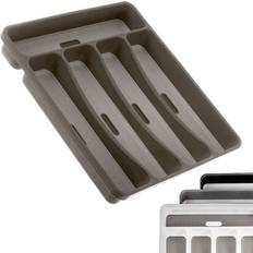 Plástico Organizadores de cubiertos Cubertero Plastico 32.5 x 28.5 x 5 cm Gris Organizador de cubiertos